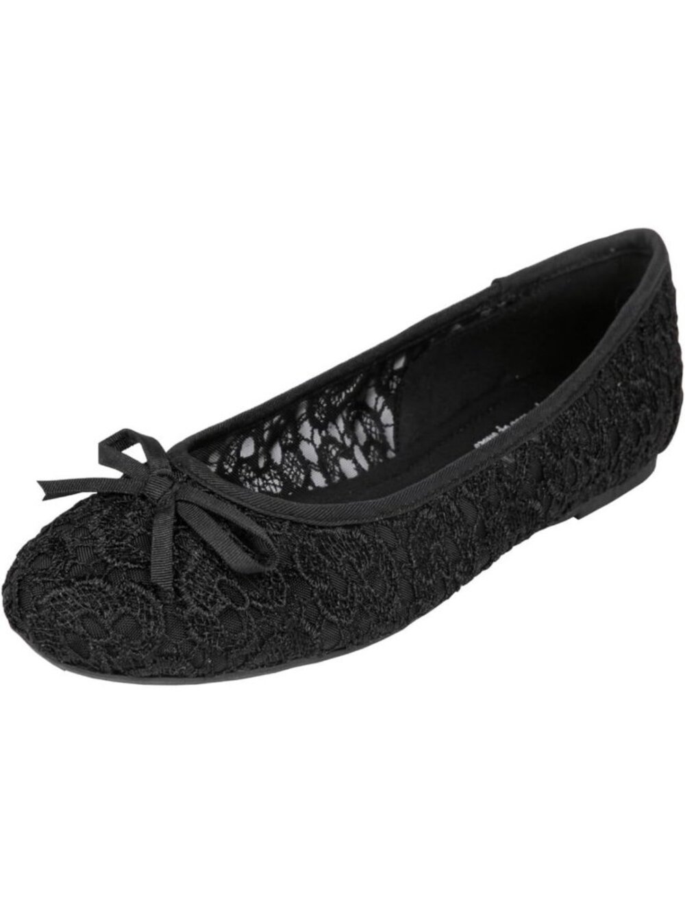 Comfy Round Toe Lace Ballet Flats for Women - Breathable Crochet Design Shoes